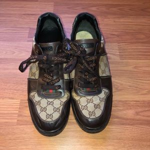 Gucci Canvas Leather Sneaker Sz 11